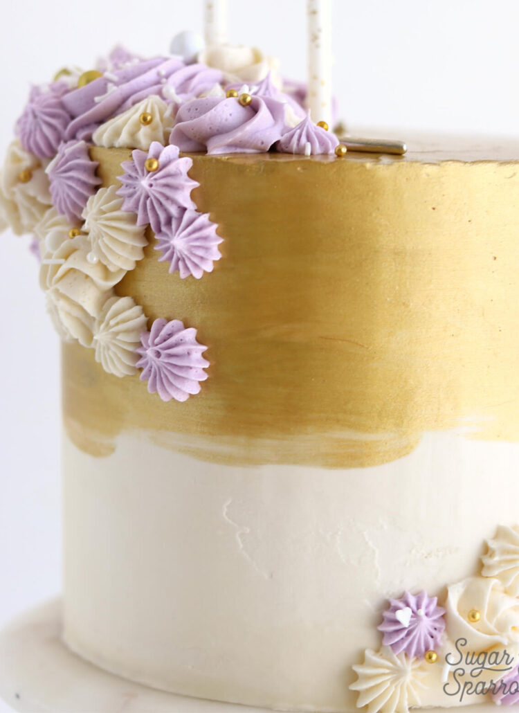 gold cake paint