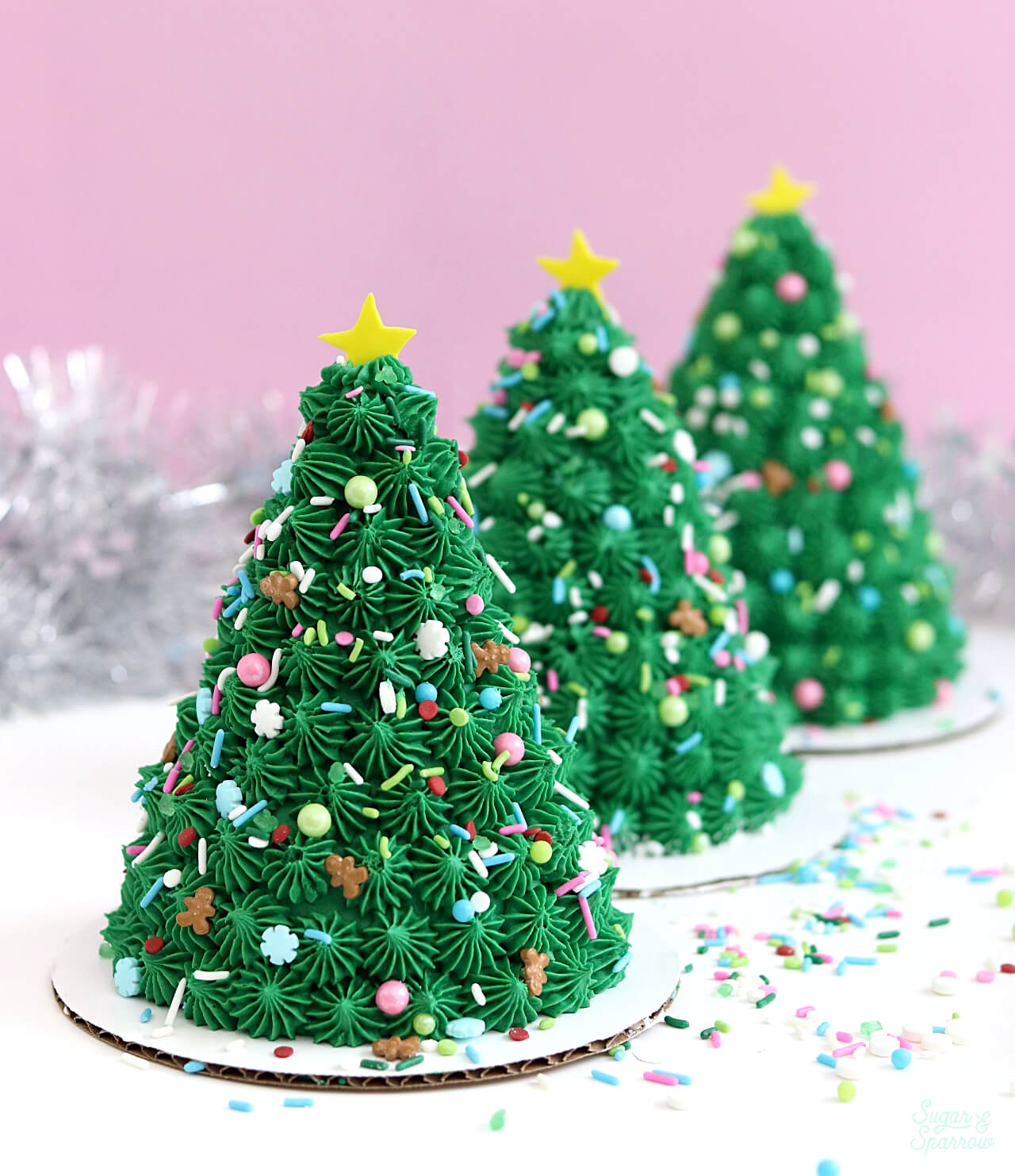 mini christmas tree cake tutorial