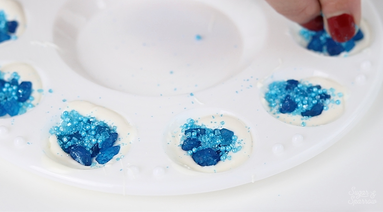 geode cupcake toppers