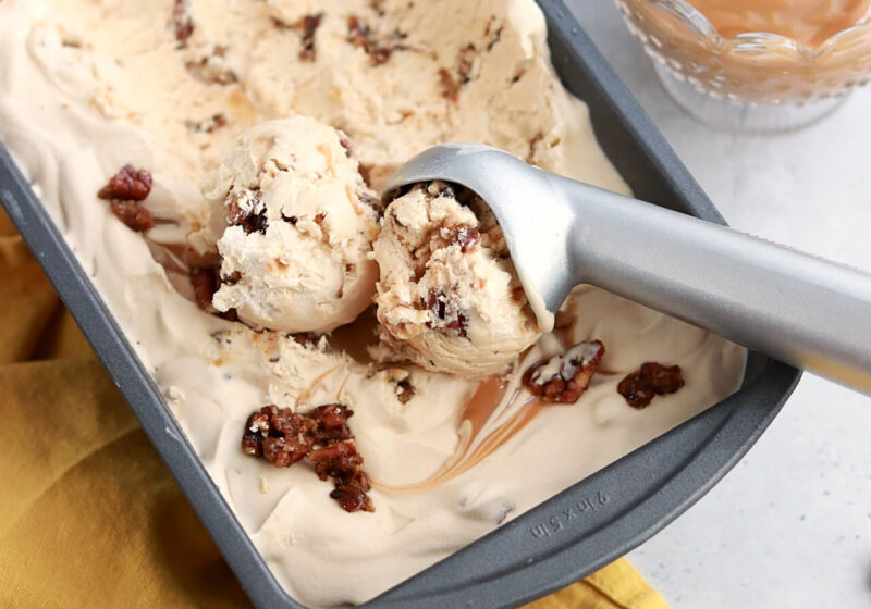 no churn dulce de leche ice cream recipe by sugar and sparrow