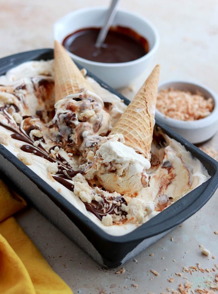 toasted coconut caramel chocolate ice cream recipe