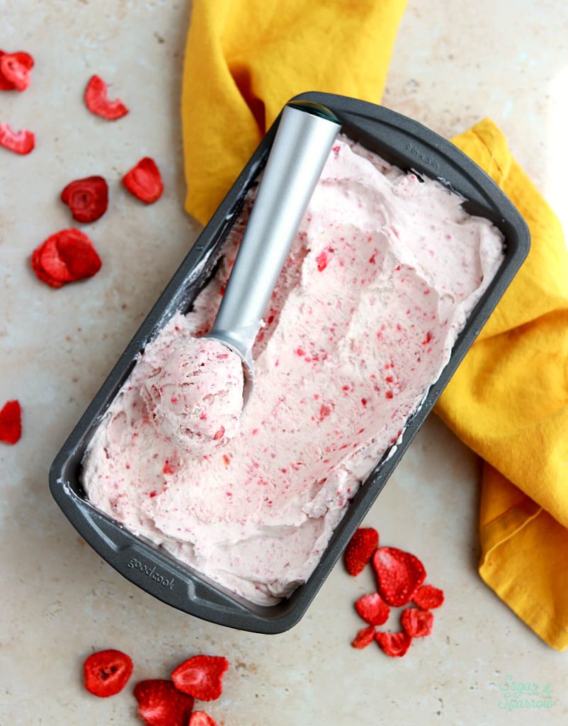 strawberry ice cream recipe no ice cream maker