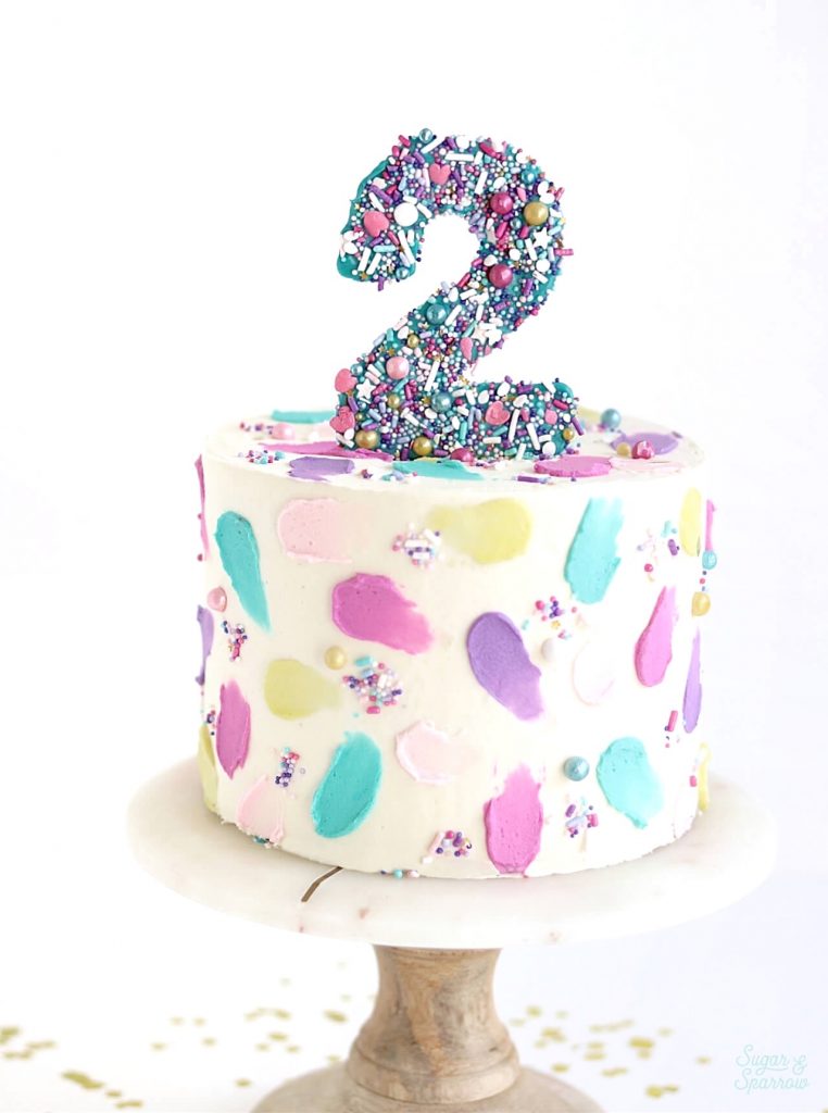 edible number cake topper tutorial