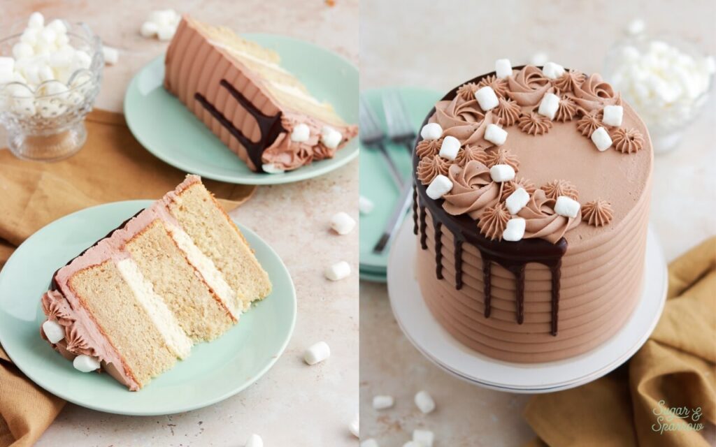 nutella fluffernutter cake by sugar and sparrow