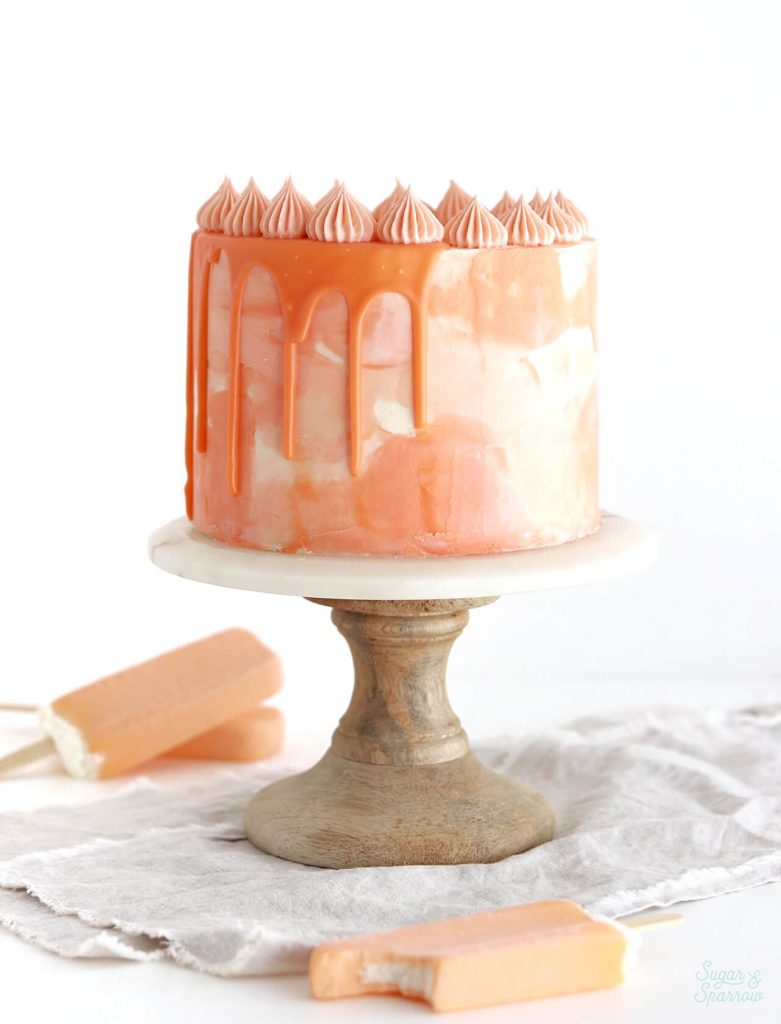 orange creamsicle cake recipe by sugar and sparrow