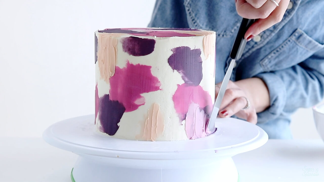 spatula painted buttercream tutorial