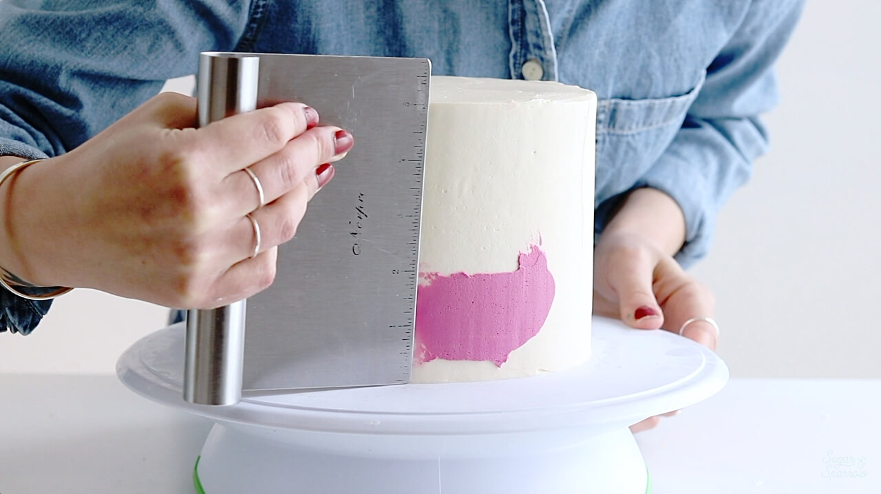 how to make a watercolor buttercream cake