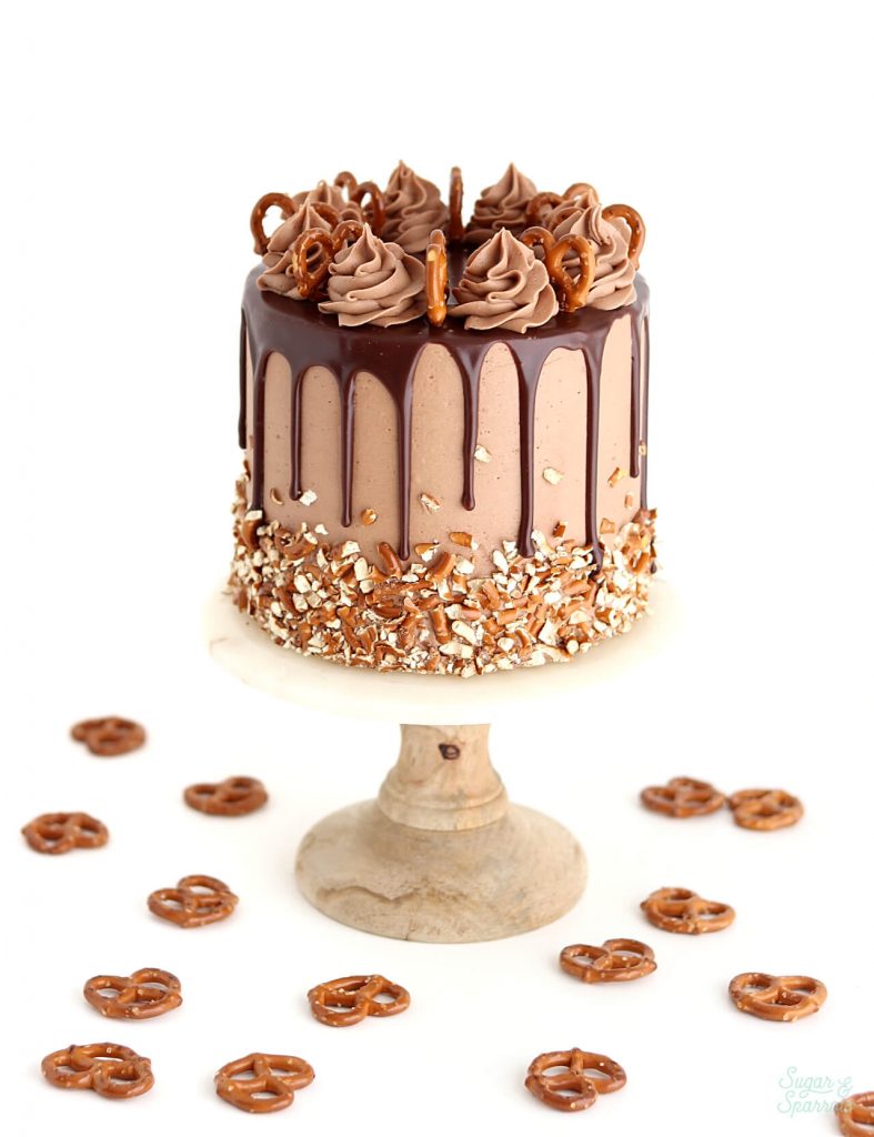 pretzel cake with nutella buttercream recipe