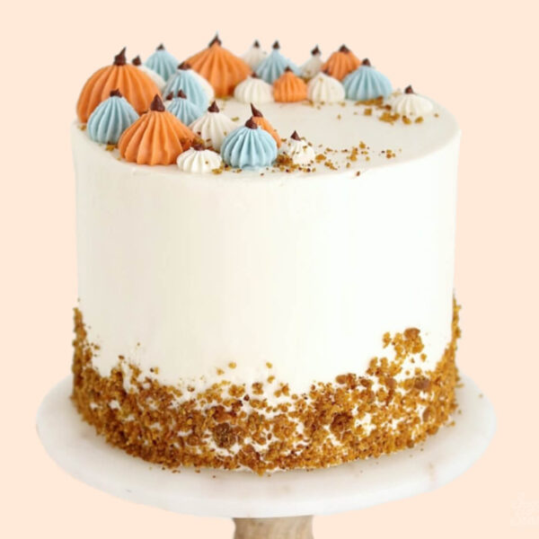 pumpkin layer cake by sugar and sparrow