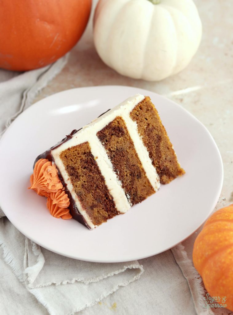 pumpkin chocolate marble cake with brown butter frosting recipe