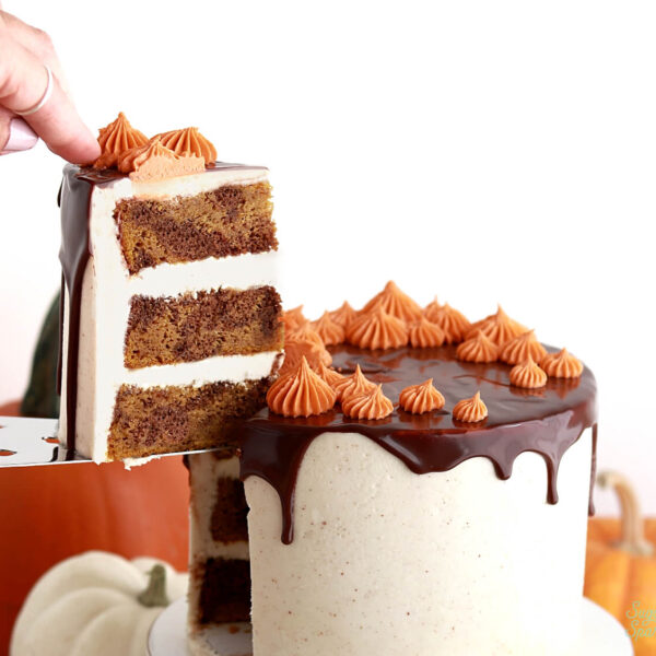 pumpkin chocolate marble cake