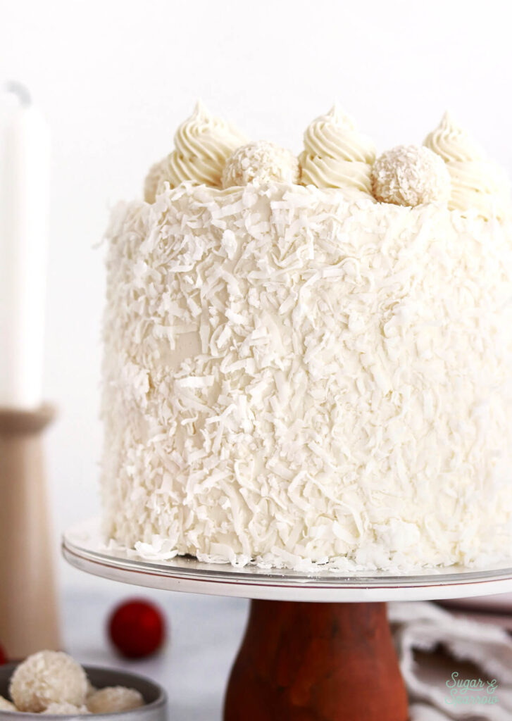 how to cover a cake in coconut