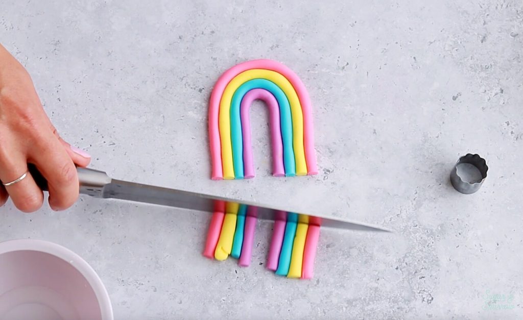 how to make a rainbow cake topper