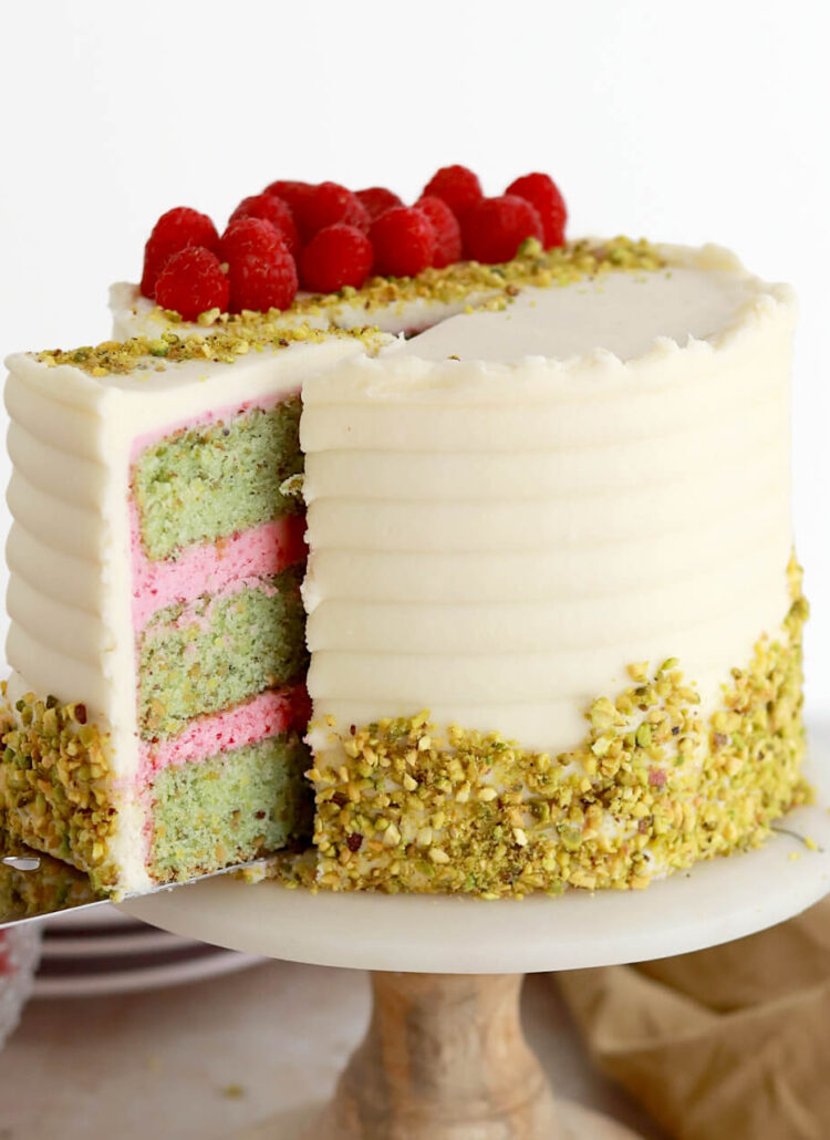 Pistachio cake recipe by sugar and sparrow