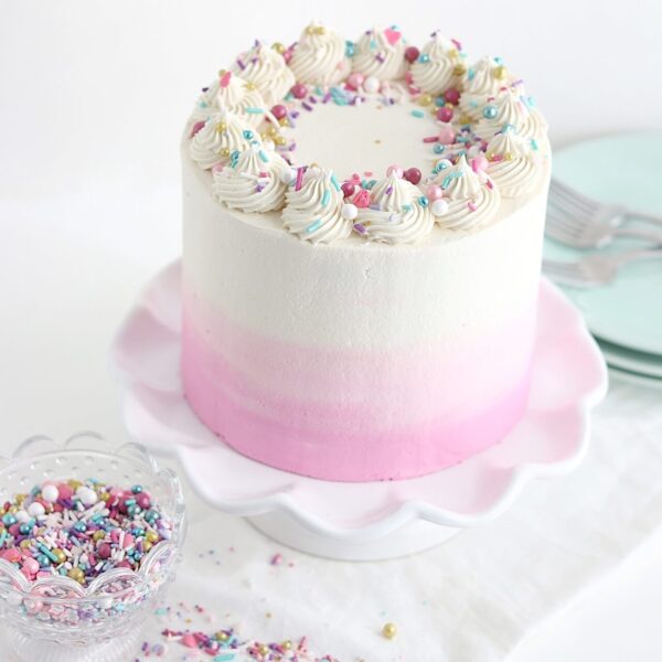 vanilla cake recipe by sugar and sparrow