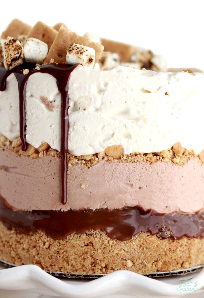 smores ice cream layer cake