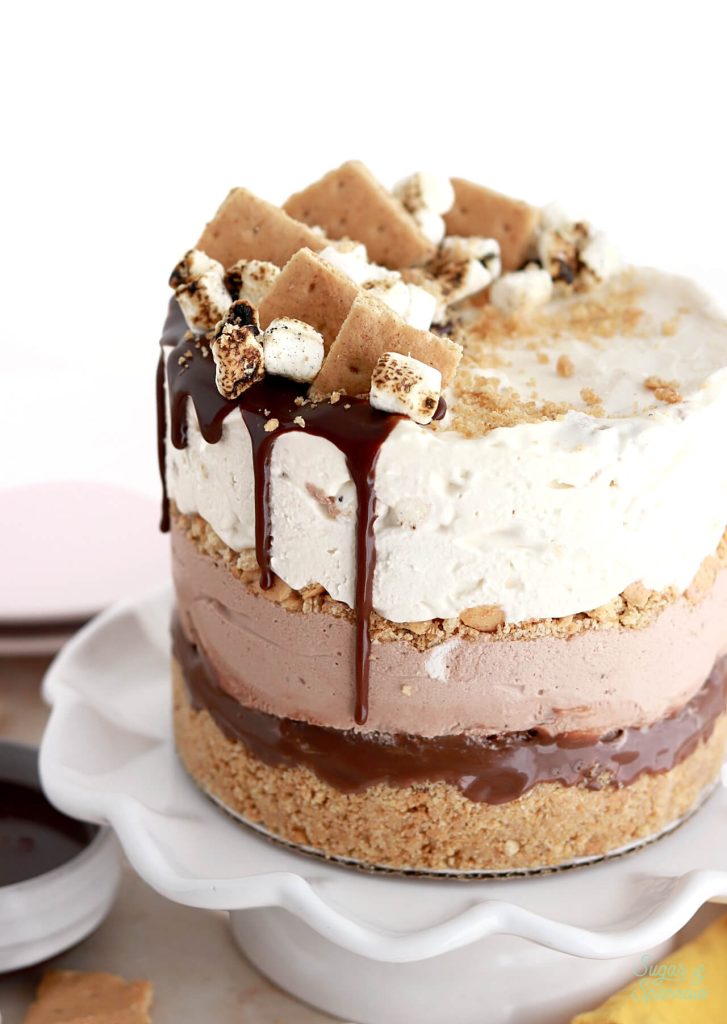 smores ice cream cake by sugar and sparrow