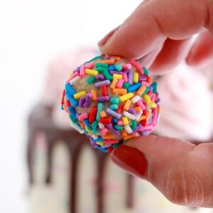 sprinkle cake balls topper tutorial by sugar and sparrow