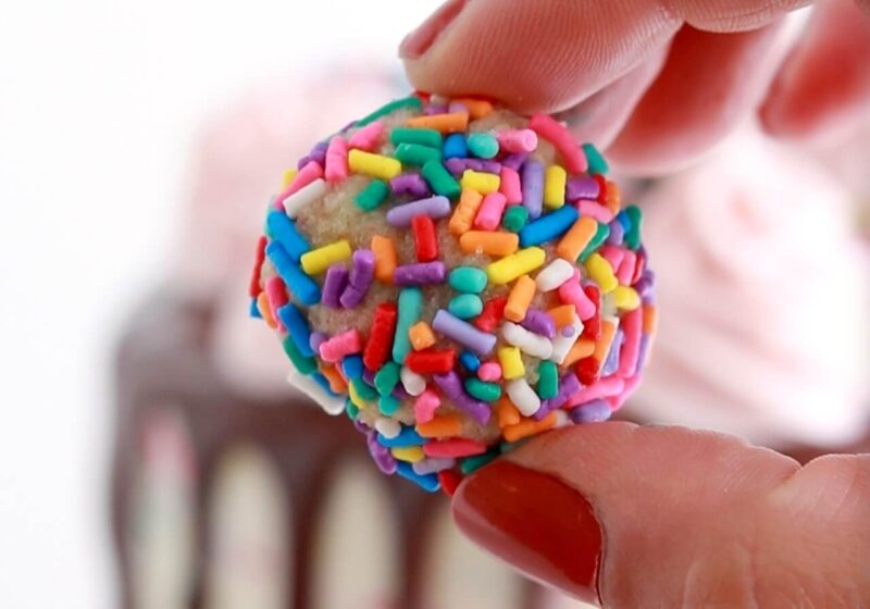 sprinkle cake balls topper tutorial by sugar and sparrow