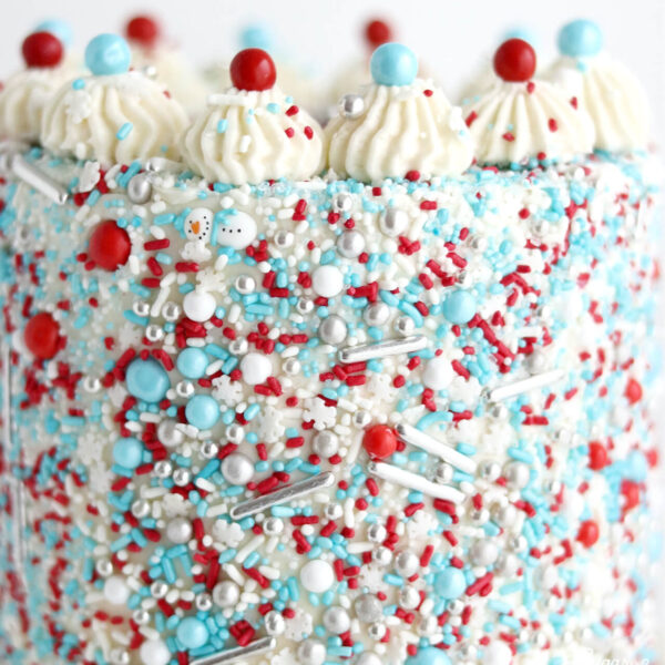 how to cover a cake in sprinkles