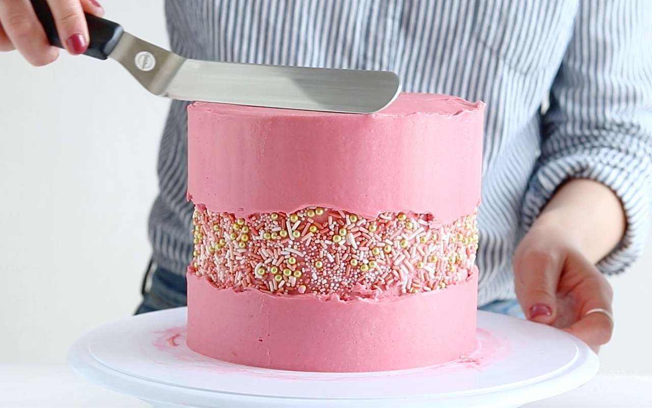 sharp edges buttercream cake