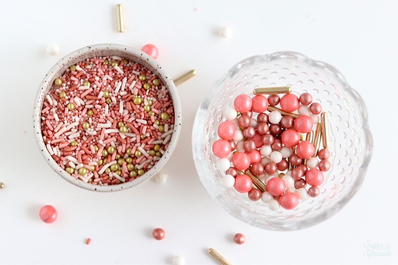 rose gold sprinkle mix by sprinklepop