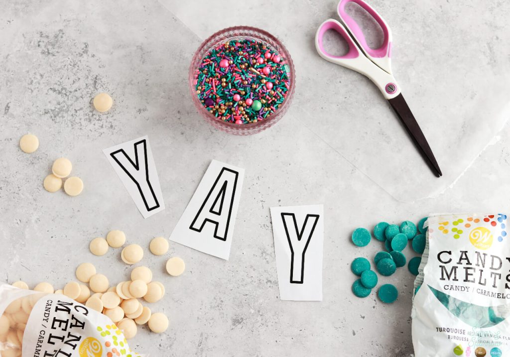 how to make your own sprinkle letter toppers