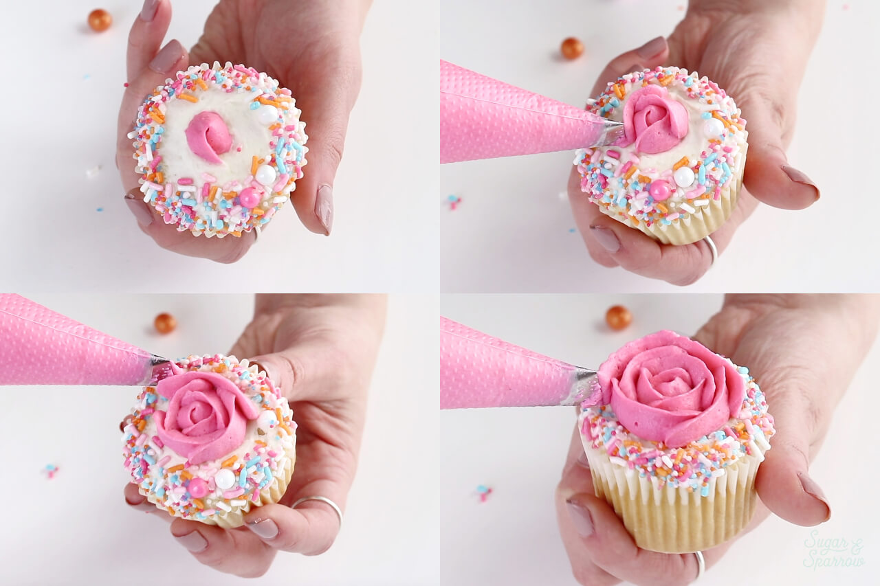 how to pipe buttercream roses