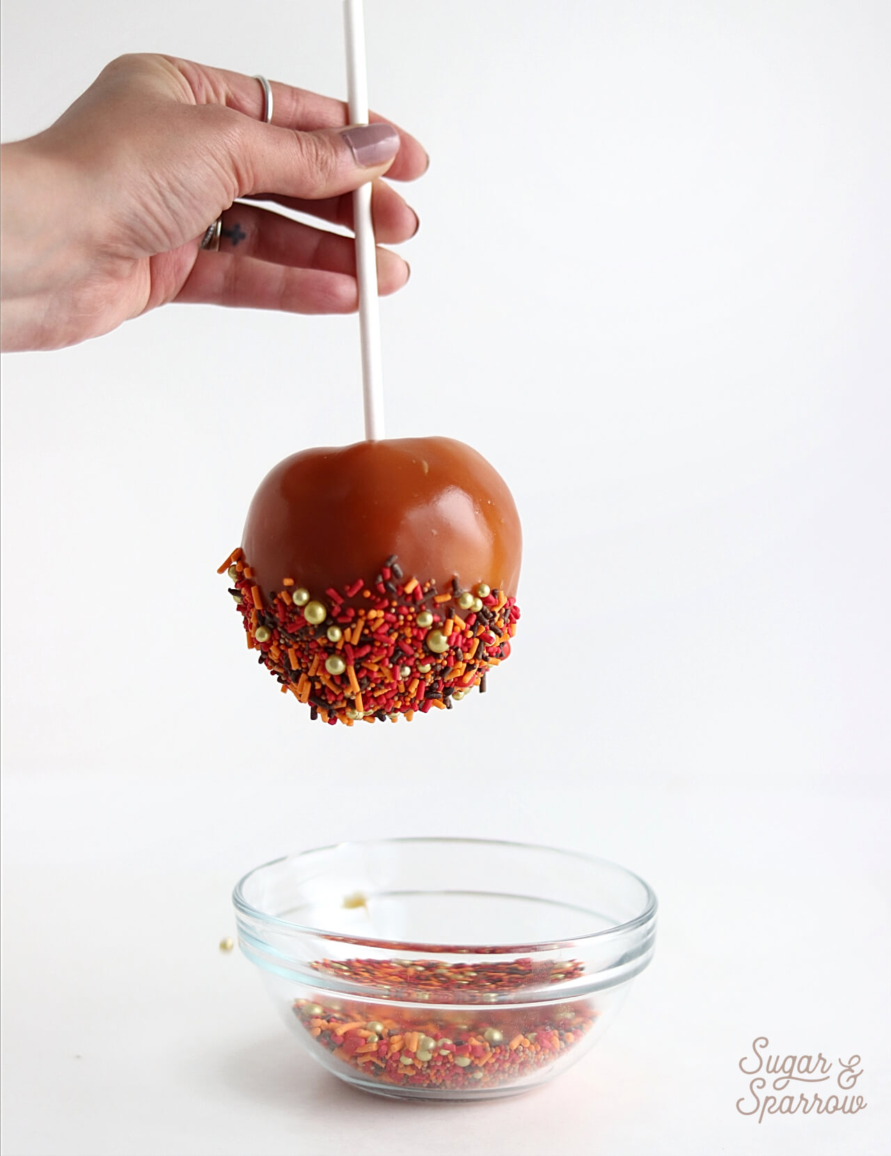 caramel apple recipe and toppings