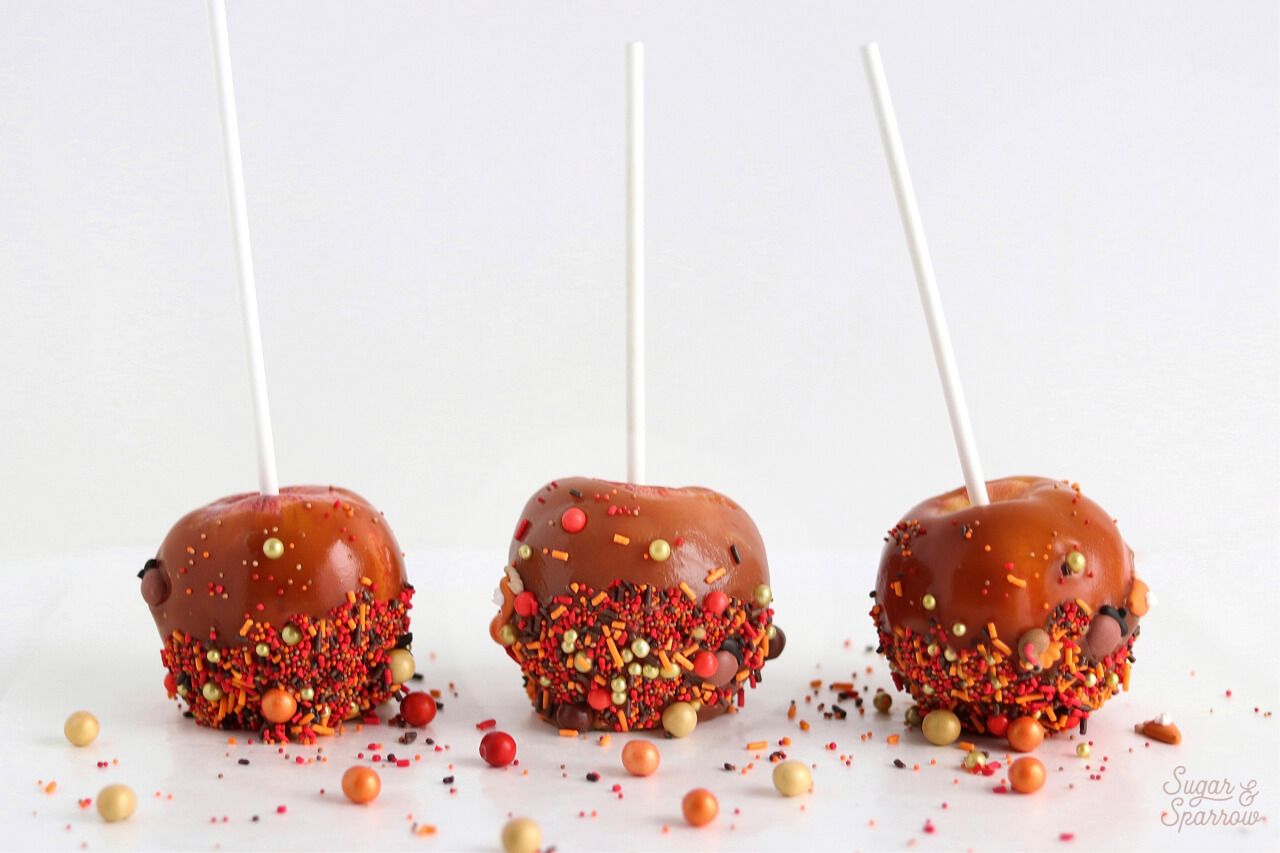 Caramel apple recipe with sprinkles