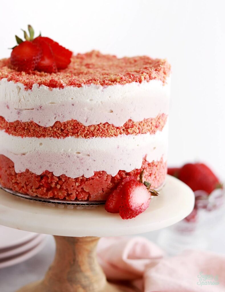 strawberry shortcake ice cream bar cake