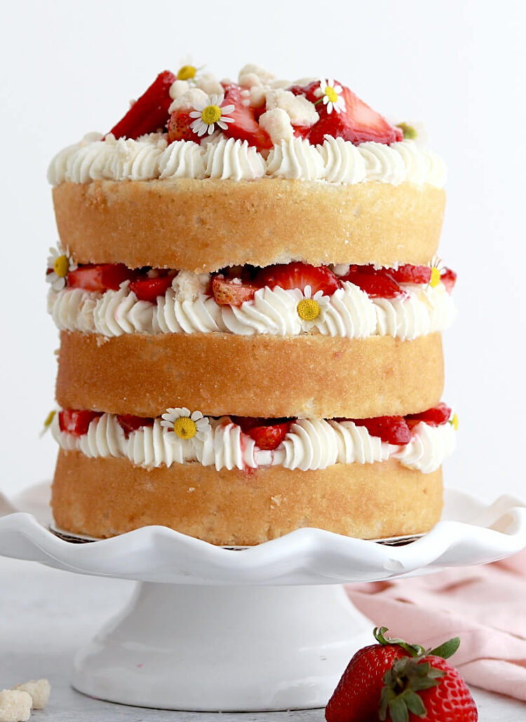 strawberry shortcake layer cake recipe