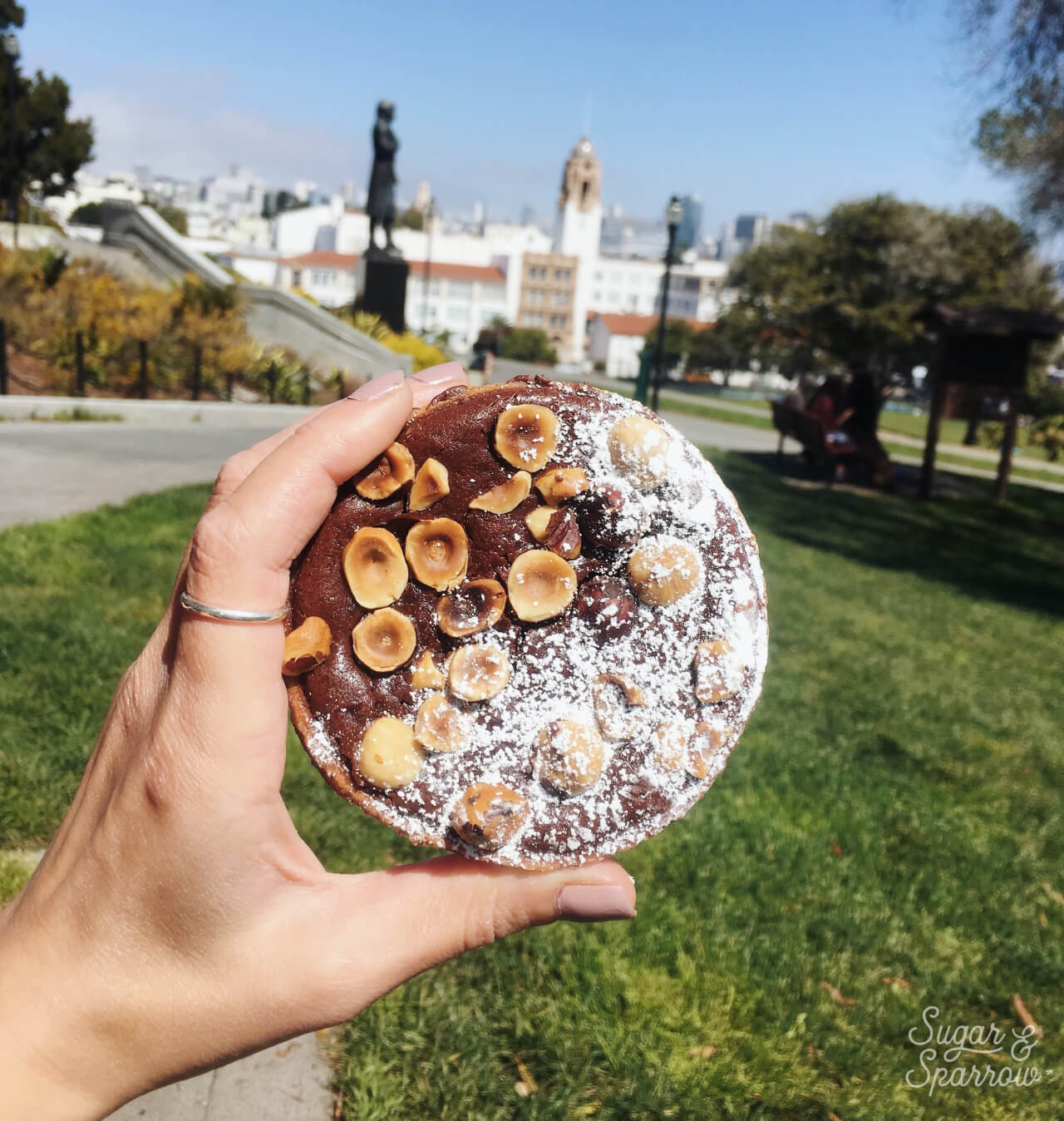 chocolate hazelnut tart from Tartine