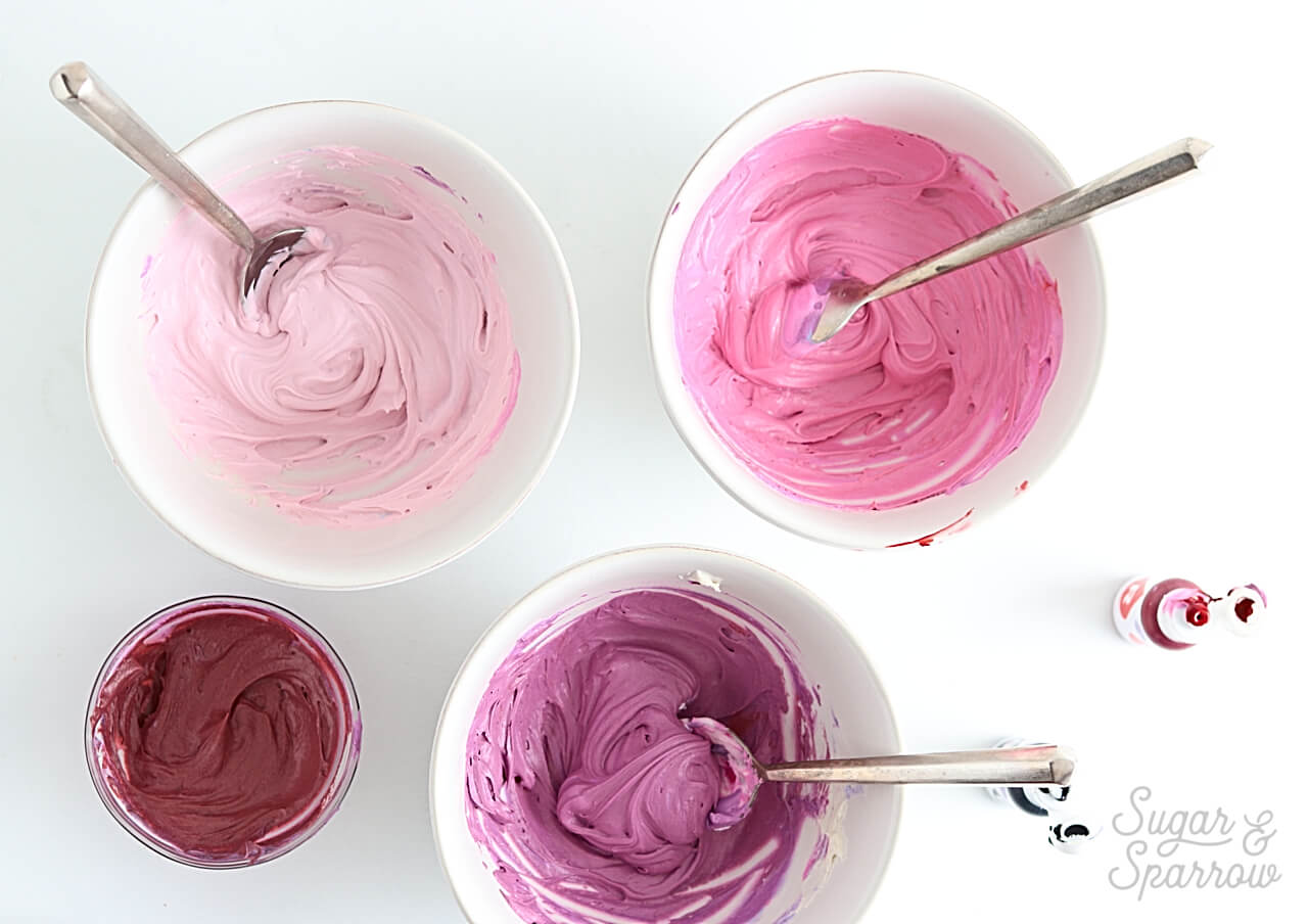 coloring buttercream with Wilton Color Right gels