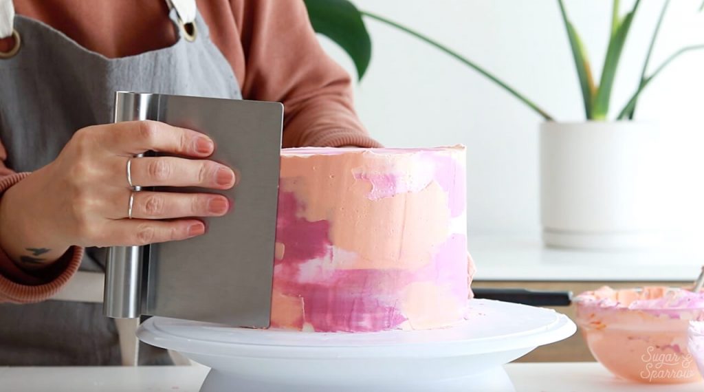 how to make buttercream watercolor cake