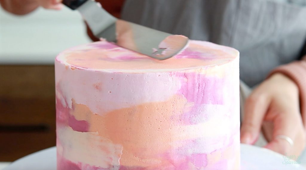 how to make a watercolor cake with buttercream