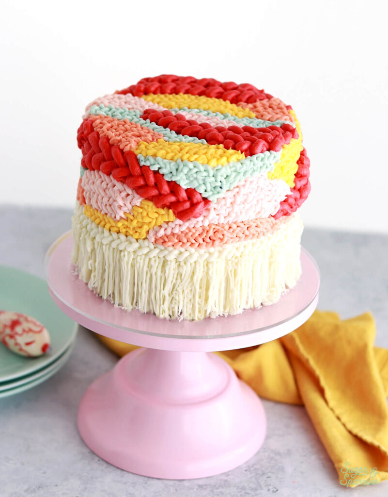 woven tapestry cake tutorial