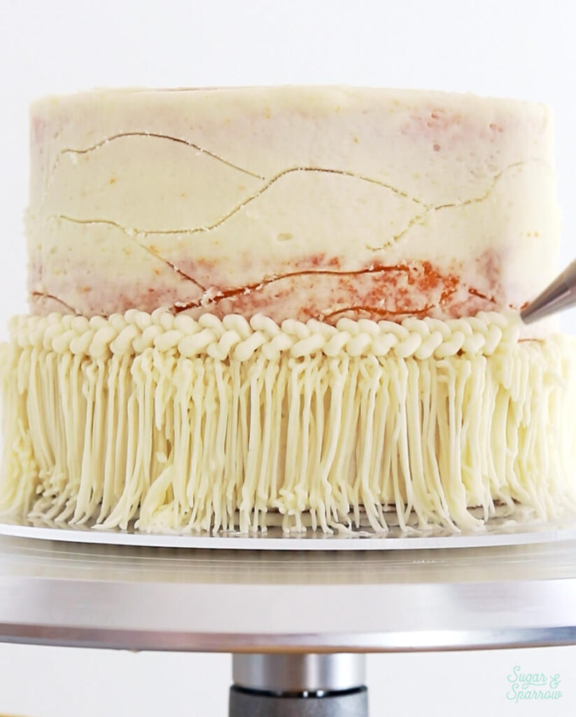 woven tapestry shag cake tutorial