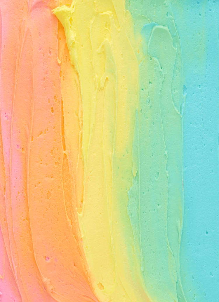 how to mix rainbow buttercream colors